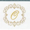 Linum Home Textiles 100% Turkish Cotton MONICA Gold Thread 2PC Embellished Hand Towel Set - 3 of 3