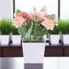 Unique Bargains Artificial Plants Chrysanthemum Plastic 2.95"x2.95"x7.09" 1 Pcs - 2 of 4