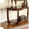 Sofa Table with Glass Insert Top and Open Bottom Shelf - 3 of 4
