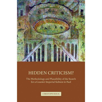 Hidden Criticism? - by  Christoph Heilig (Paperback)