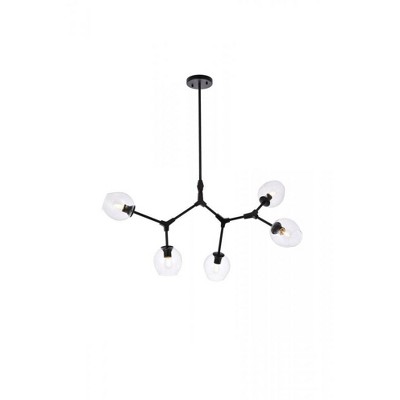 Elegant Lighting Cavoli 5 lights black chandelier
