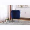 CAVINAS Modern Teddy Fabric Accent Chair, Ergonomic Lounge Chair with Gold Adjustable Legs for Living Room, Bedroom or Home Office - 2 of 4