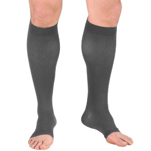 Truform 20-30 mmHg Compression Stockings for Men and Women, Knee High Length, Open Toe - 1 of 4