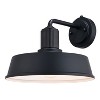 VAXCEL Hammond Steel 1 Light LED Compatible Dusk to Dawn Matte Black and White Industrial Outdoor Wall Lantern - 2 of 4