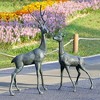 SPI Home Woodland Watchers Garden Sculptures Pair – 47.5" Tall Metal Outdoor Statues with Rustic Finish, Nature-Inspired Design - 2 of 3