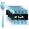 Exquisite Heavy Duty Solid Color Plastic Spoons-100 Count - 2 of 4
