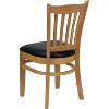 Flash Furniture Vertical Slat Back Wooden Restaurant Chair - 3 of 4