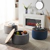 NicBex Modern Round Ottoman Coffee Table with Storage,Large End Table,Wooden Center Table for Living Room - 3 of 4
