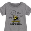 - Peanuts - Let's Roll Graphic Short Sleeve Fleece Dress - 2 of 4