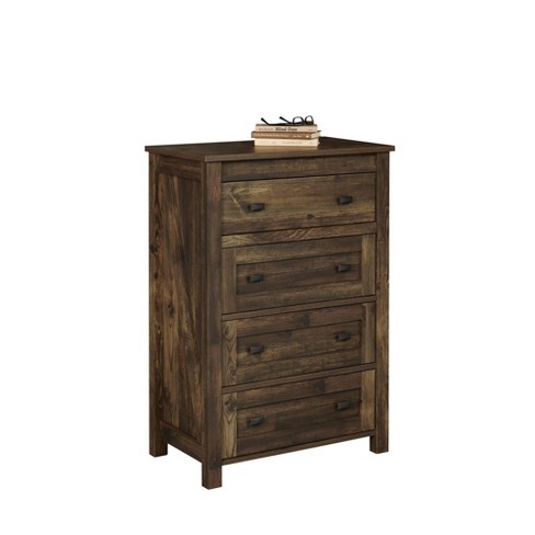 Modern 6 Drawer Dresser With Wooden Leg And Handle, Brown+white -  Modernluxe : Target