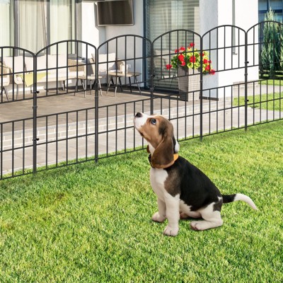 GOTGELIF Decorative Garden Fence Panels 10Pcs 36In x 11Ft Outdoor Rustproof Metal Barrier for Pets & Plants