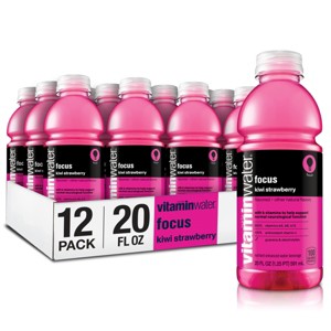 Vitaminwater Focus Electrolyte Enhanced Water Wvitamins, Kiwi-Strawberry Drink - 20 Fl Oz (Pack Of 12) - 1 of 4