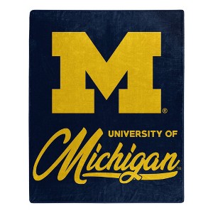 NCAA Signature Michigan Wolverines 50 x 60 Raschel Throw Blanket - 1 of 3