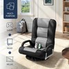 Best Choice Products 360-Degree Swivel Gaming Floor Chair w/ Armrest Handles, Foldable Adjustable Back - 3 of 4