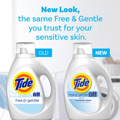 Tide Free & Gentle Unscented HE Deep Cleaning Concentrated Liquid Laundry Detergent - Thumbnail 5