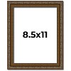 PosterPalooza | Photo Size Sculpted Gold Picture Frame - UV Acrylic, Foam Board Backing, Hanging Hardware - 2 of 4