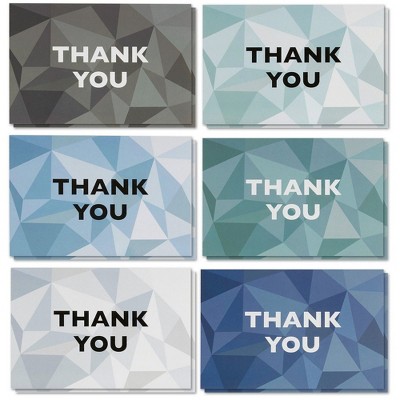 48 Pcs Thank You Cards Bulk Set, Stained Glass Pattern Designs with Envelopes