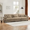 Extra-Large Velvet 3-Seater Sofa with Bolster Arms & Pillows - 2 of 4