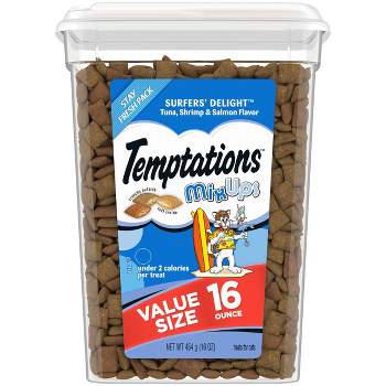 Temptations Mix Ups Surfers Delight Crunchy with Tuna and Salmon Flavor Cat Treats