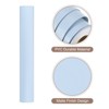 Unique Bargains Wallpaper, Peel and Stick Wallpaper Contact Paper Solid Color Vinyl Self-Adhesive Wall Paper Decorative Sky Blue 590" x 15.7" - 3 of 4