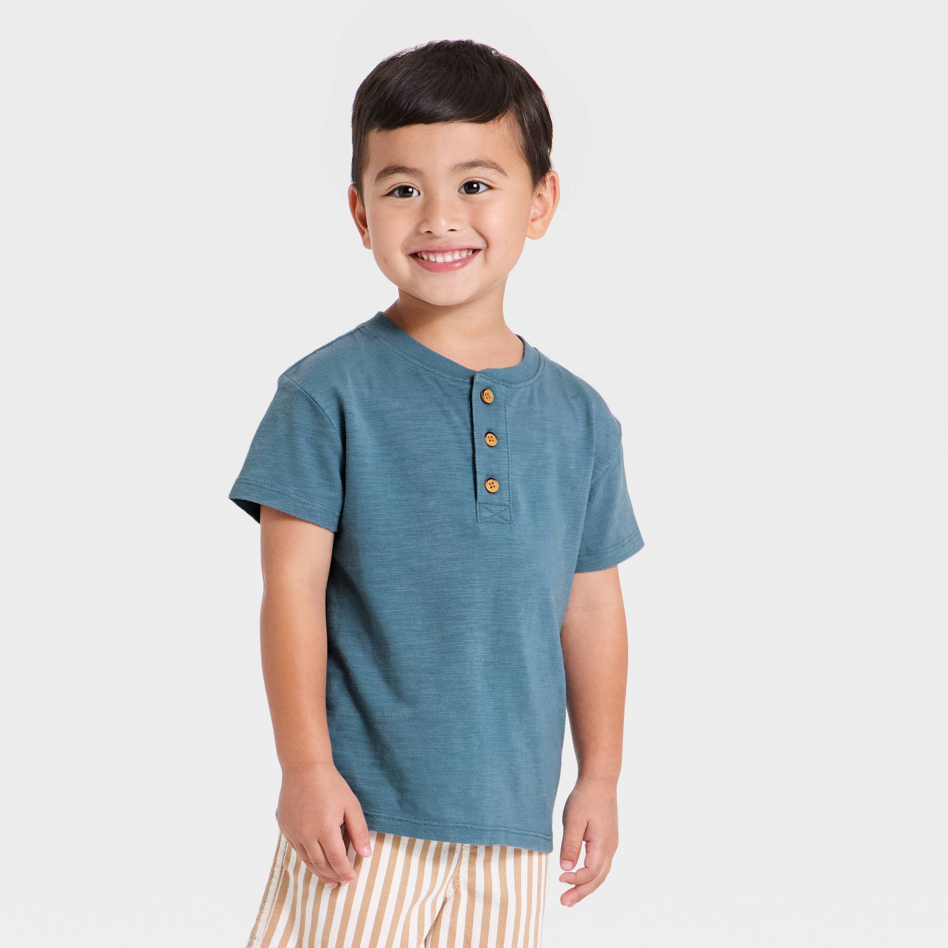 Toddler Boys' Short Sleeve Henley T-Shirt - Cat & Jack™