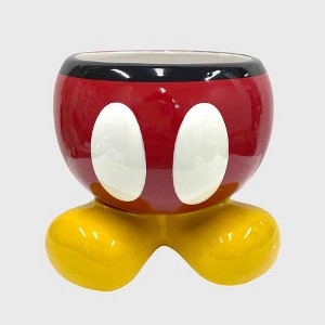 Disney Mickey Mouse & Friends Mickey Mouse Ceramic Indoor Outdoor Planter Pot Multicolor 6.81x7.68"x7.68 - 1 of 4