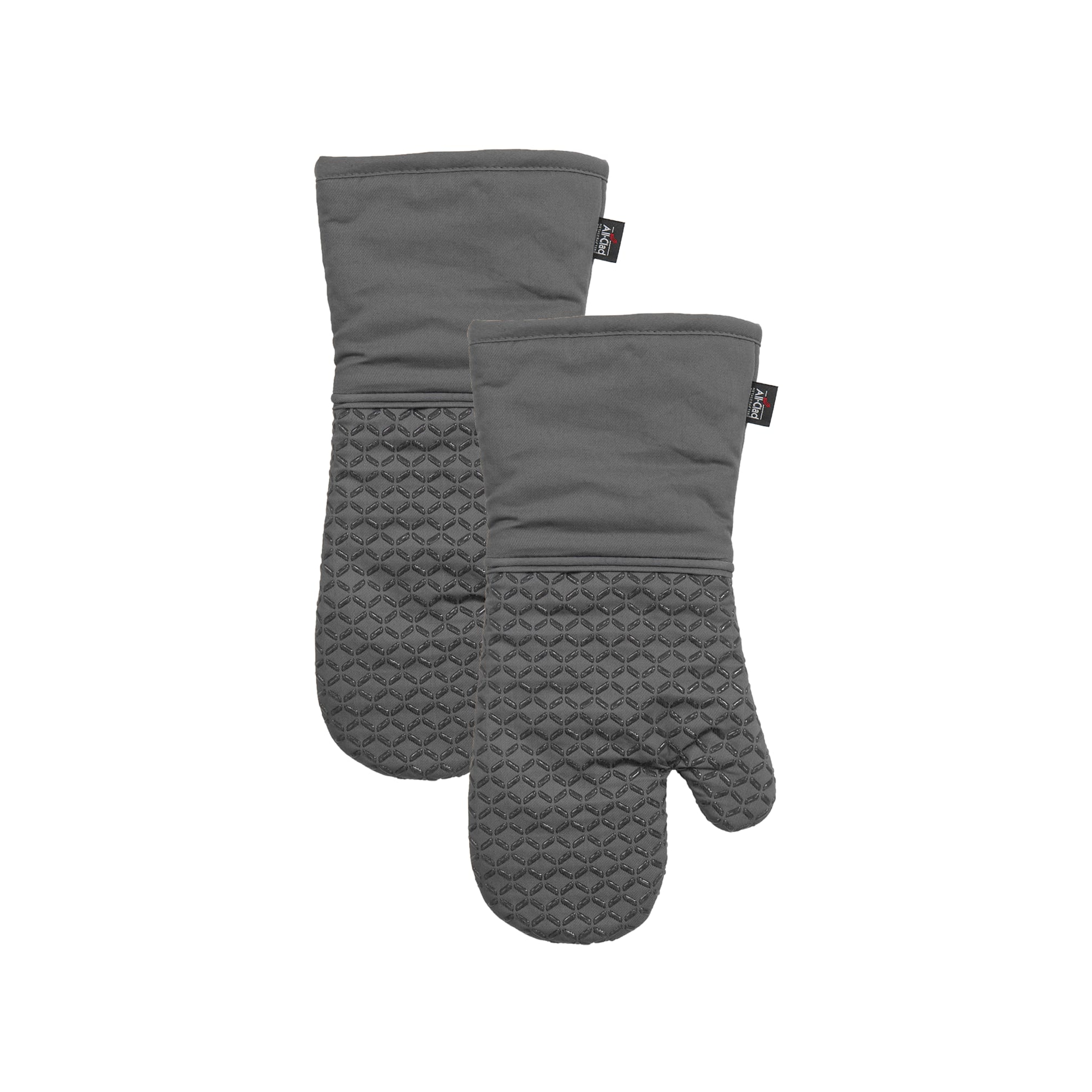 All-Clad Ogee Silicone Printed Oven Mitt, 2-Pack, Pewter