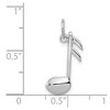 Black Bow Jewelry 14k White Gold 2D Polished Musical Note Pendant - 4 of 4