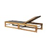 Outdoor Chaise Lounge, Patio Reclining Chair with Adjustable Backrest, Wooden Sunbathing Chair for Patio Pool Garden Backyard - 4 of 4