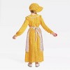 Girls Pioneer Costume Sets Colonial Village Girl 3 Piece #N/A Bonnet,Apron,Ruffle Lace Prairie Dress Sets #N/A Themed Party Outftis - 2 of 4
