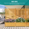 DoCred Air Conditioner Fence, Freestanding Privacy Fence,1-2Panel Wood Screens with Planter Box for Outdoor AC, Trash Can, Pool Equipment Enclosure - 4 of 4