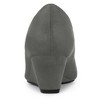 Allegra K Women's Pointy Toe Slip on Wedge Heel Pumps - 3 of 4