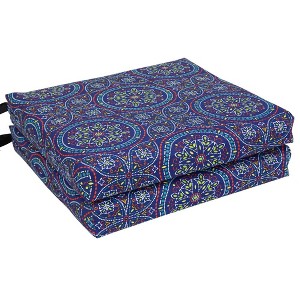 Blazing Needles, 20-inch by 19-inch Patterned Outdoor Chair Cushions (Set of 4) - 1 of 2