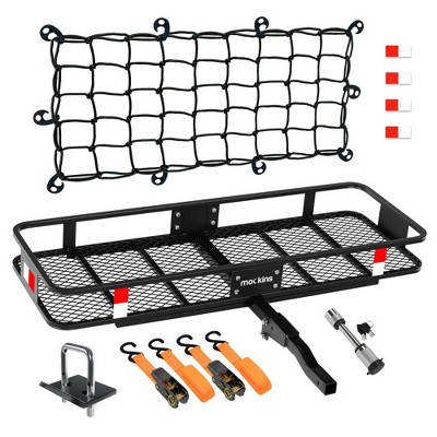 Mockins Hitch Mount Cargo Carrier Basket 60"x20"x6", Black