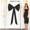 XL 30x18 Inch Velvet Bow Decor - 40" Streamers for Weddings, Birthday Parties, Nursery | Black/Pink/Red (No Assembly) - 3 of 4