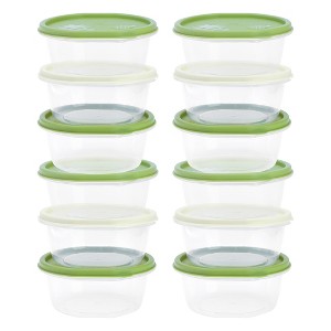 REGALWOVEN Leakproof Good-Grade Plastic Stackable Multi-Use Food Container 12 Pcs - 1 of 4