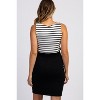 Pinkblush Black Striped Layered Tie Front Maternity Dress - 4 of 4