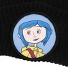 Coraline Woven Patch Tall Cuff Beanie - 4 of 4