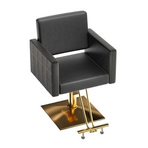 Karl Home Black Wide Seat Hair Stylist Salon Chair Heavy Duty Hydraulic - 1 of 4