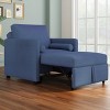 KTMBDW Sofa Bed Chair 3-in-1 Convertible, Lounger Sleeper, Single Recliner for Small Space with Adjustable Backrest, Ink Blue - 2 of 4