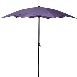 Northlight 8.85ft Outdoor Patio Lotus Umbrella with Hand Crank, Purple - 1 of 4