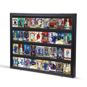 MUKE Lockable Graded Sports Card Display Case with 98% UV Protection, Acrylic Wall Mount for Baseball, Football & Trading Cards - 1 of 4