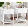 Nightstands Set of 2 - 15.7 x 15.7 x 21.7 Inches, End, Side Tables Shelf, Bedroom Steel Frame, Easy Assembly - 3 of 4