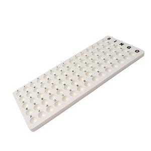 GSE Plastic Bingo Master Board for 7/8" Bingo Balls, Bingo Calling Board for Bingo Game (Black/White) - 1 of 4
