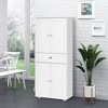 72" Freestanding Kitchen Pantry Cabinet, Tall Storage Cabinet with 4 Doors, Drawer and Adjustable Shelves for Dining Room - 2 of 4