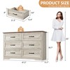 Garvee 5/6 Drawers Dresser for Bedroom,Chest of Drawers,Farmhouse Modern Wooden Dresser,Storage Organizer Dresser for Bedroom,Living Room,Kids Room - 2 of 4