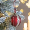 NAYSAYE Party Decoration and Accessories Glass Christmas Ball Ornament Set for Holiday Celebration, Red, 3"*3"*0.07" - 2 of 4
