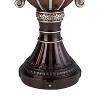 YONWAY 17.5" Tall Decorative Urn-Shaped Vase with Bronze and Silver Accents, Elegantly Bejeweled Design Decorative Vase for Home Decor - 4 of 4