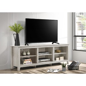 ?Vynxaria Benito Dusty Gray 70" TV Stand ¨C Open Shelves & Cable Management - 1 of 4