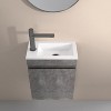Christopher Knight Home Venus Small 16" Wall-Mounted Bathroom Vanity with Resin Sink and Soft Close Doors - 2 of 4